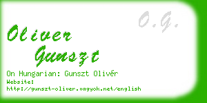 oliver gunszt business card