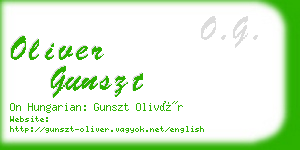 oliver gunszt business card